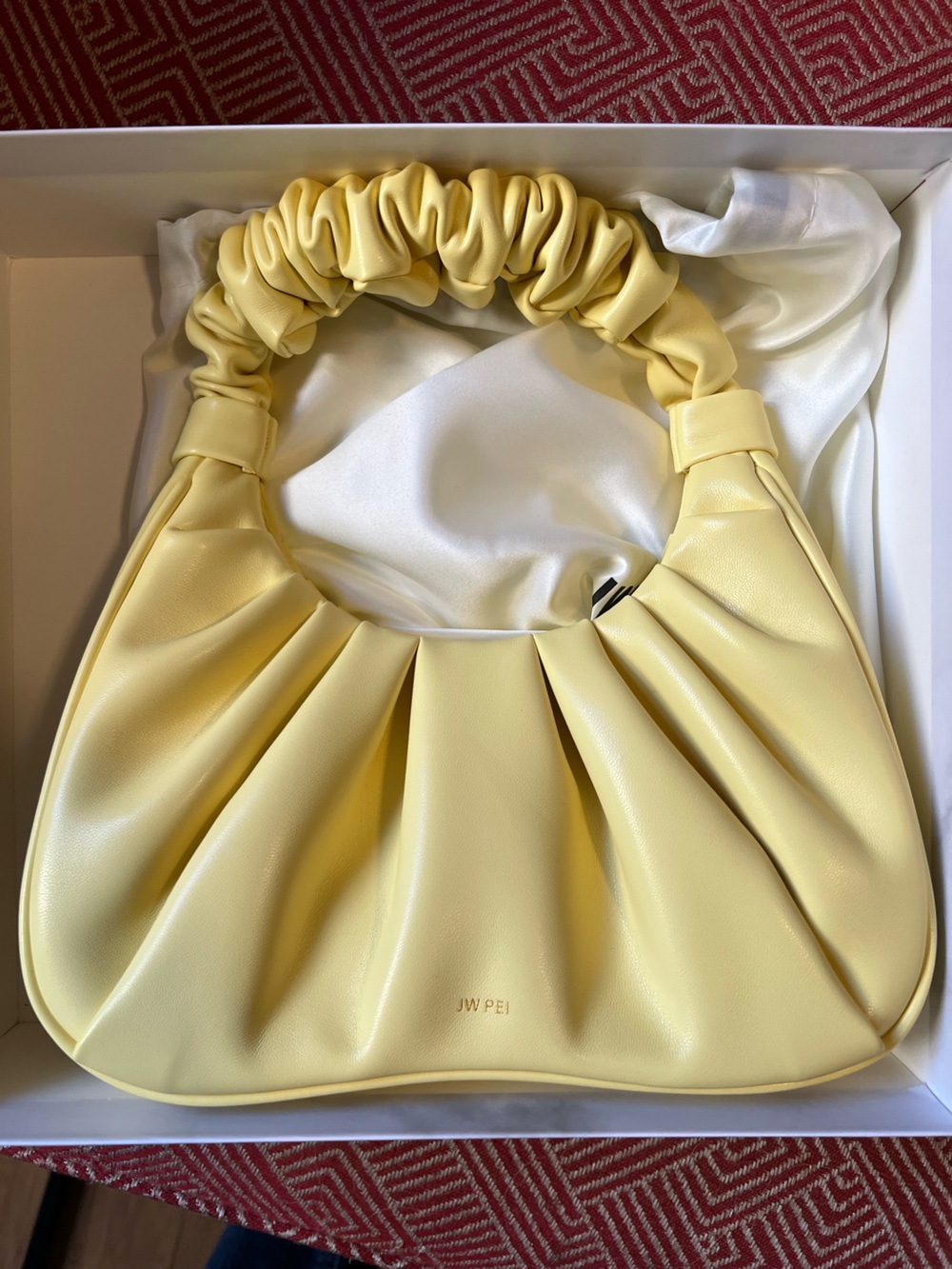 JW Pei Soft Pleated Yellow Shoulder Bag